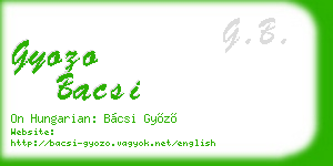 gyozo bacsi business card